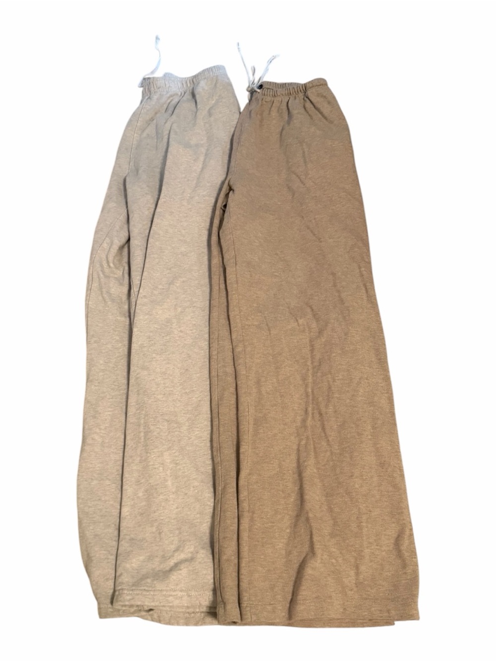 Brandy Melville Gray & tan Drawstring Sweatpant Duo bundle
